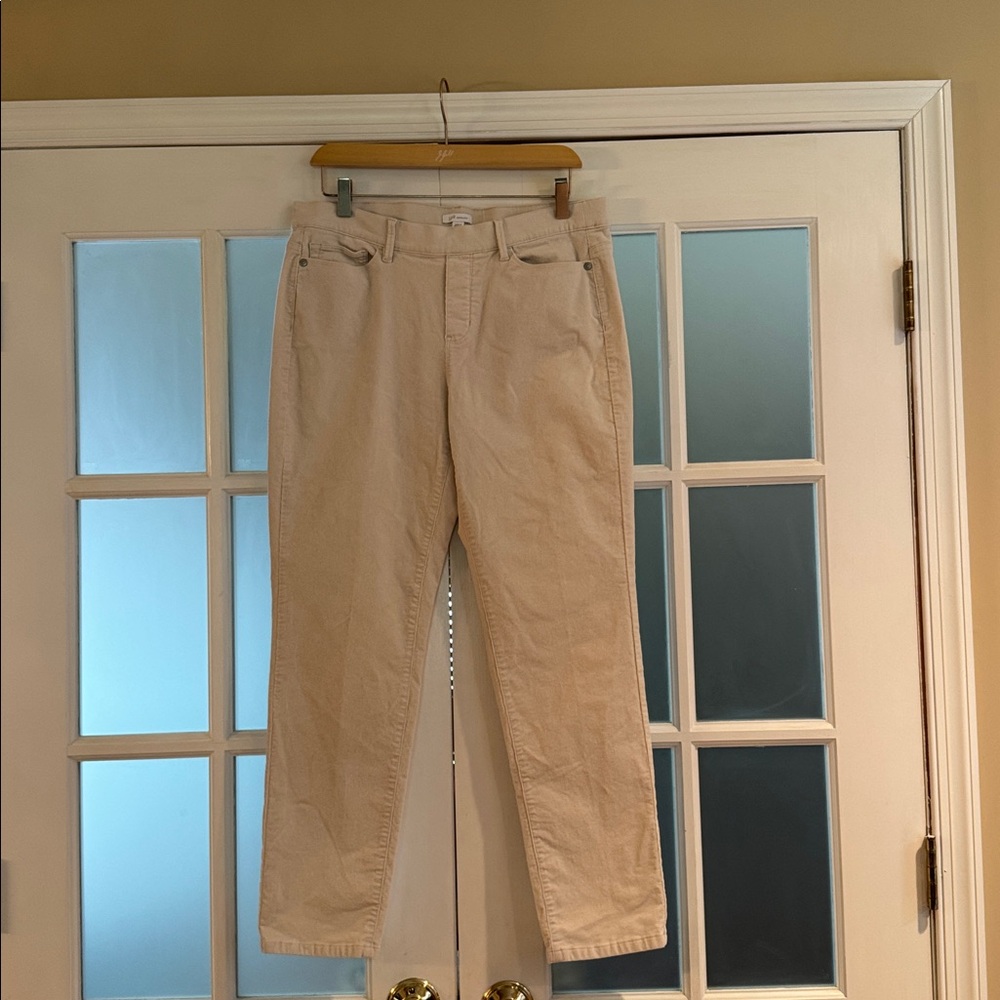 J. Jill Cream Corduroy Pants